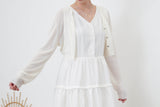 White crop summer cardigan