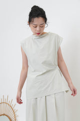 Mint vest in pleats waist