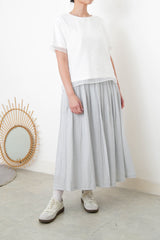 White blouse top in mesh layering