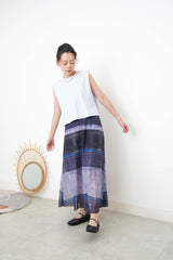 Blue minimal vest in crop cut