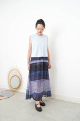 Blue minimal vest in crop cut