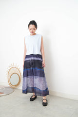 Blue minimal vest in crop cut