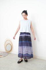 Blue minimal vest in crop cut