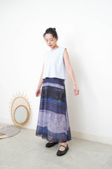 Blue minimal vest in crop cut