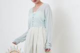 Baby blue crop summer cardigan