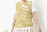 Yellow crochet vest