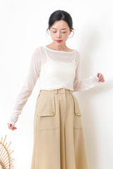 White silk soft inner w/ cami set