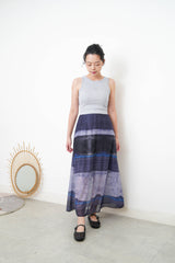 Blue vest with inner bra pad