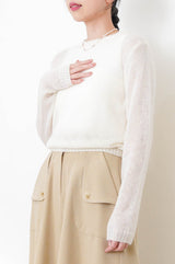 Ivory cashmere & mohair premium top