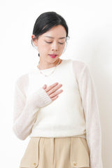 Ivory cashmere & mohair premium top