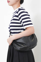 Navy Stripes top w/ waved fringe