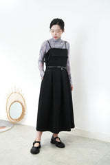 Blue marble print turtle neck top