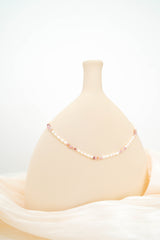Pearl necklace w/ pink beads