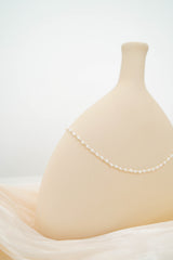 Freshwater pearl w/ 925 silver minimal necklace
