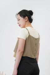 Light 2 ways cami vest in double layers