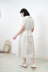 White blazer top in overlap style
