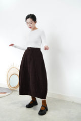 Brown padded ballon skirt