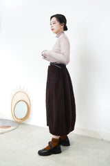 Dusty pink mesh top w/ contrast fringe