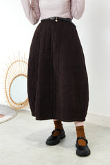 Brown padded ballon skirt
