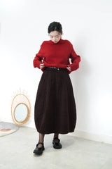 Brown padded ballon skirt