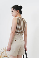 Brown stripy vest