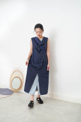 Navy double layer dress