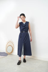 Navy double layer dress