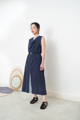 Navy double layer dress