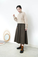 Oatmeal stand collar sweater