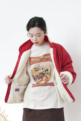 Ivory 2 ways fleece jacket