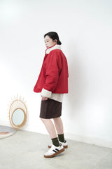 Ivory 2 ways fleece jacket