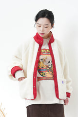 Ivory 2 ways fleece jacket