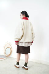 Ivory 2 ways fleece jacket