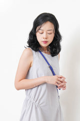 Grey one piece w/ waist zip tie