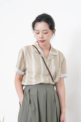 Beige stripy pattern shirt