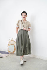 Beige stripy pattern shirt