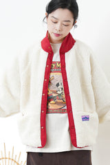 Ivory 2 ways fleece jacket