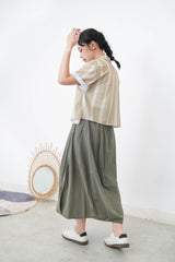 Beige stripy pattern shirt