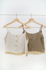 Light 2 ways cami vest in double layers