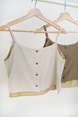 Light 2 ways cami vest in double layers