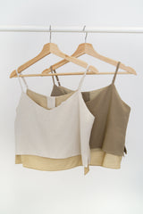 Light 2 ways cami vest in double layers