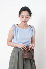 Ribbon shoulder detail vest