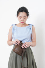 Ribbon shoulder detail vest