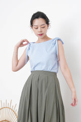 Ribbon shoulder detail vest