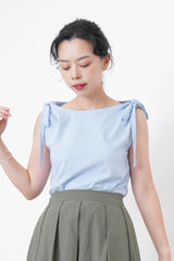 Ribbon shoulder detail vest