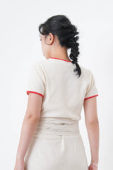 Ivory Tee w/ contrast color