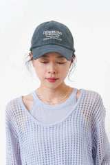 Charcoal embroidery unisex cap