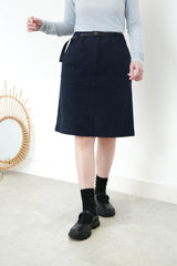Navy corduroy skirt w/ belt
