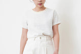 Light yellow tone tweed top