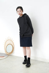 Black assy. Hem pullover w/ ribbon detail